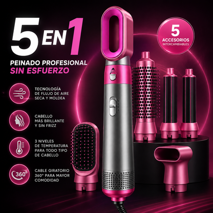 Secador cepillo 5 en 1